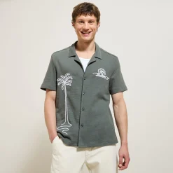 Flash Sale Katoenen hemdje met koordborduursel Overhemd