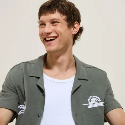 Flash Sale Katoenen hemdje met koordborduursel Overhemd