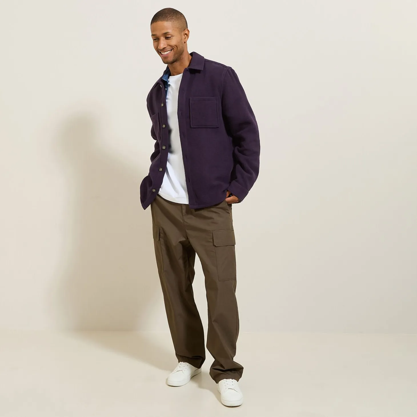 Store Katoenen overhemd met hemdskraag Overshirt|Overhemd