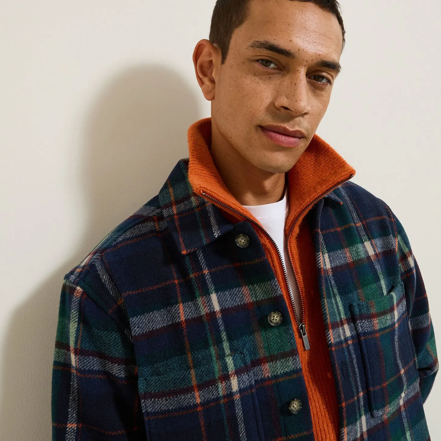 Outlet Katoenen overhemd met ruitjes Overshirt|Overhemd