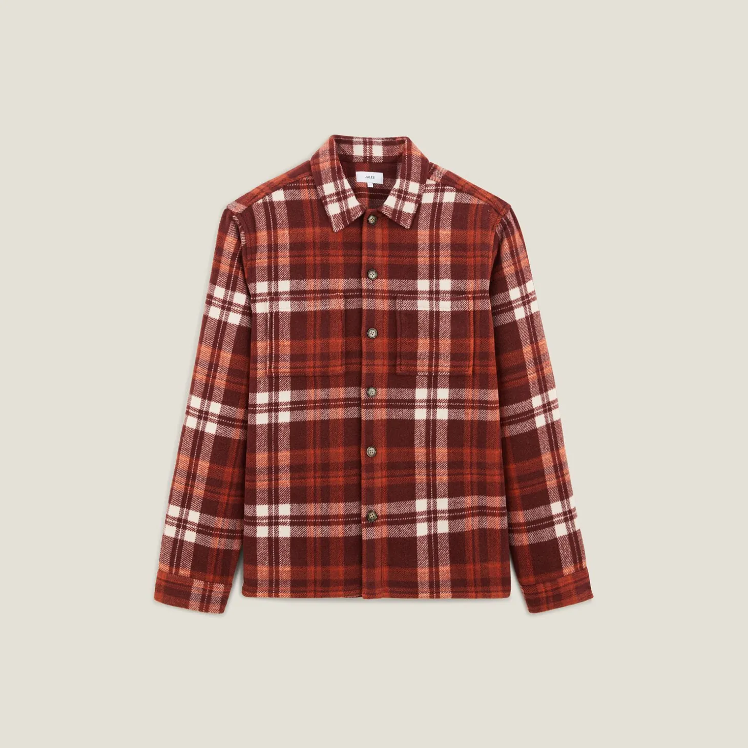 Online Katoenen overhemd met ruitjes Overshirt|Overhemd