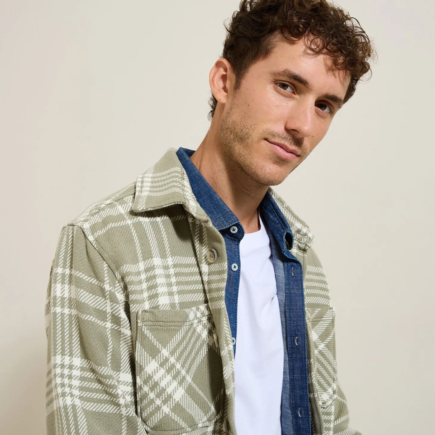 Best Sale Katoenen overhemd met ruitjes Overshirt|Overhemd