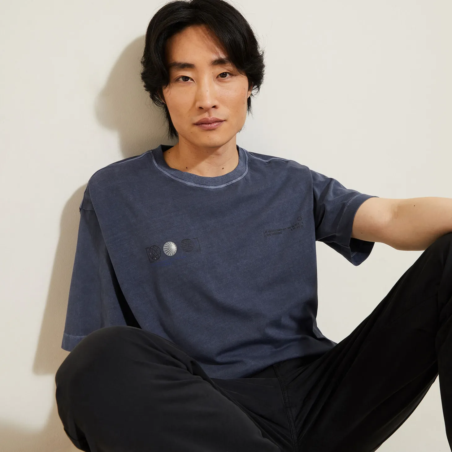 Discount Katoenen T-shirt met ronde hals en print T-shirt