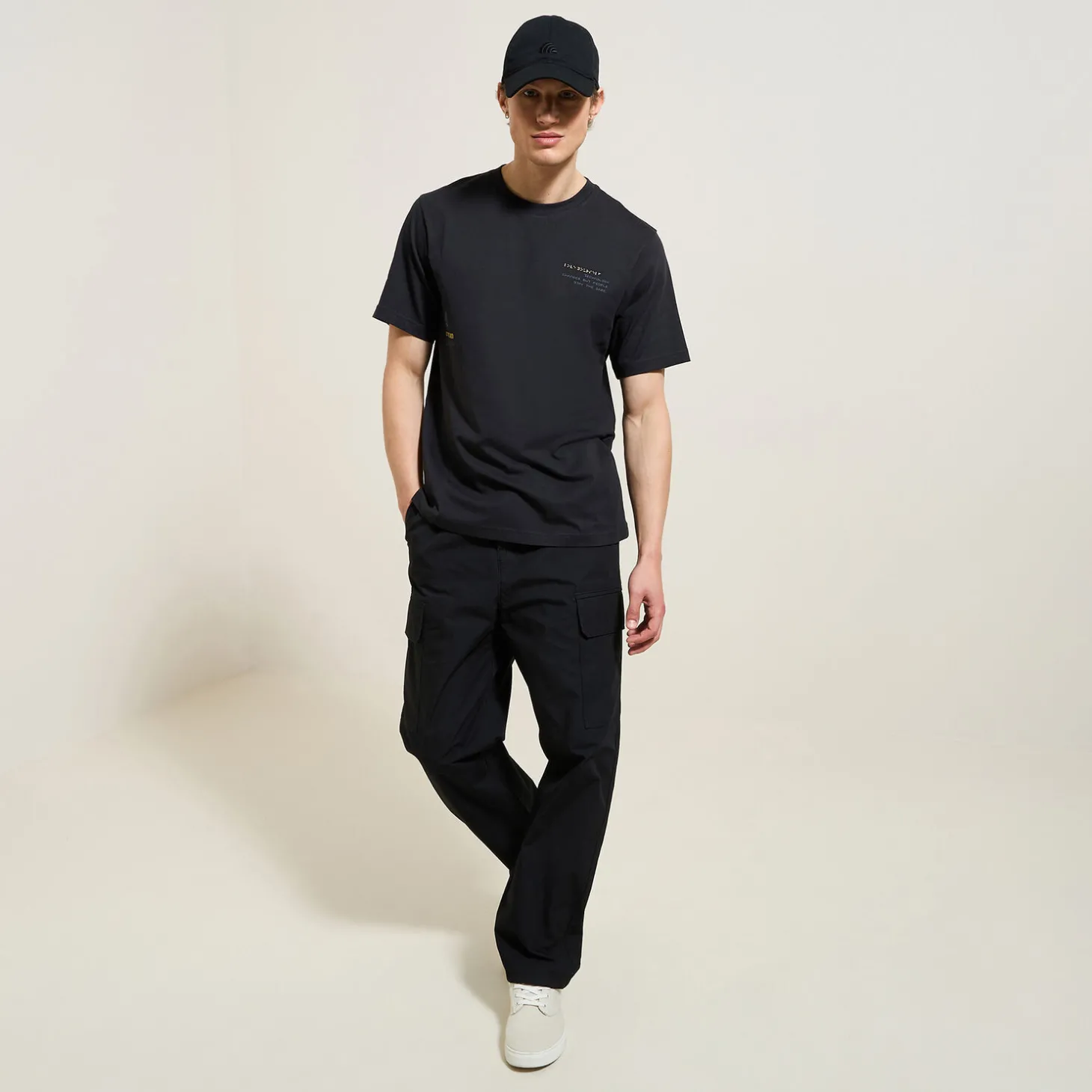 Outlet Katoenen T-shirt met ronde hals en print T-shirt