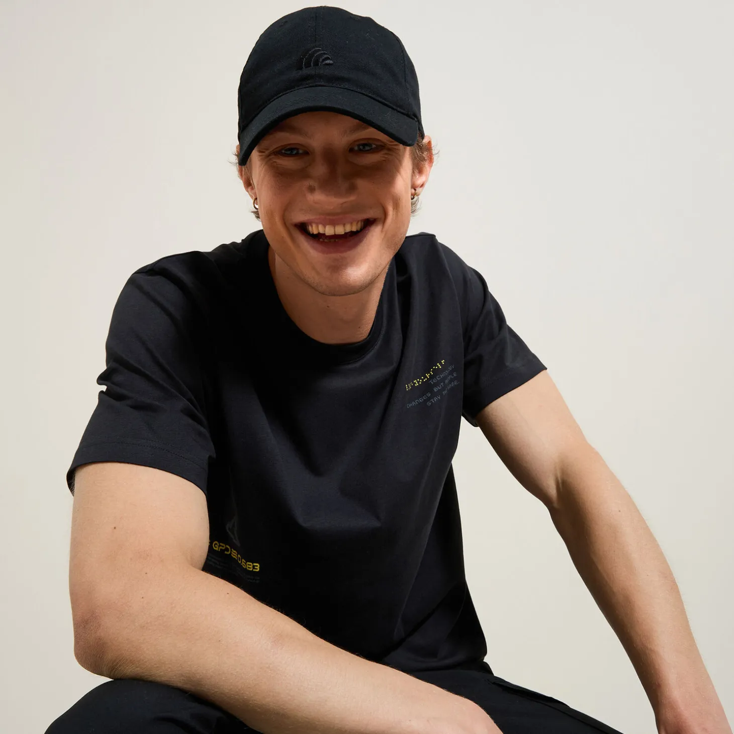 Outlet Katoenen T-shirt met ronde hals en print T-shirt