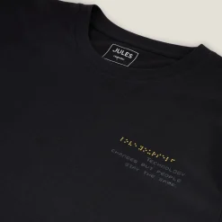 Outlet Katoenen T-shirt met ronde hals en print T-shirt