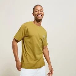 Discount Katoenen T-shirt met ronde hals en print T-shirt