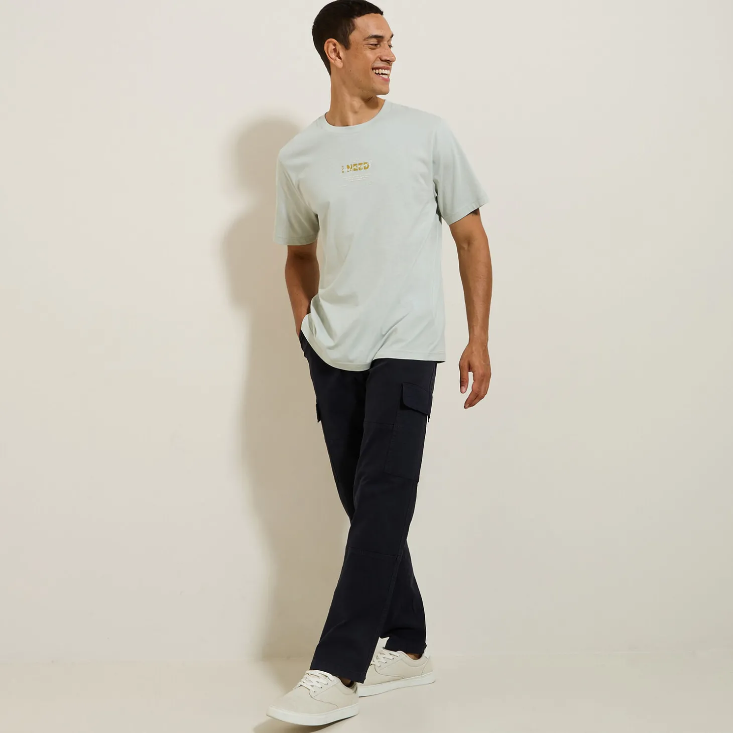 Clearance Katoenen T-shirt met ronde hals en print T-shirt