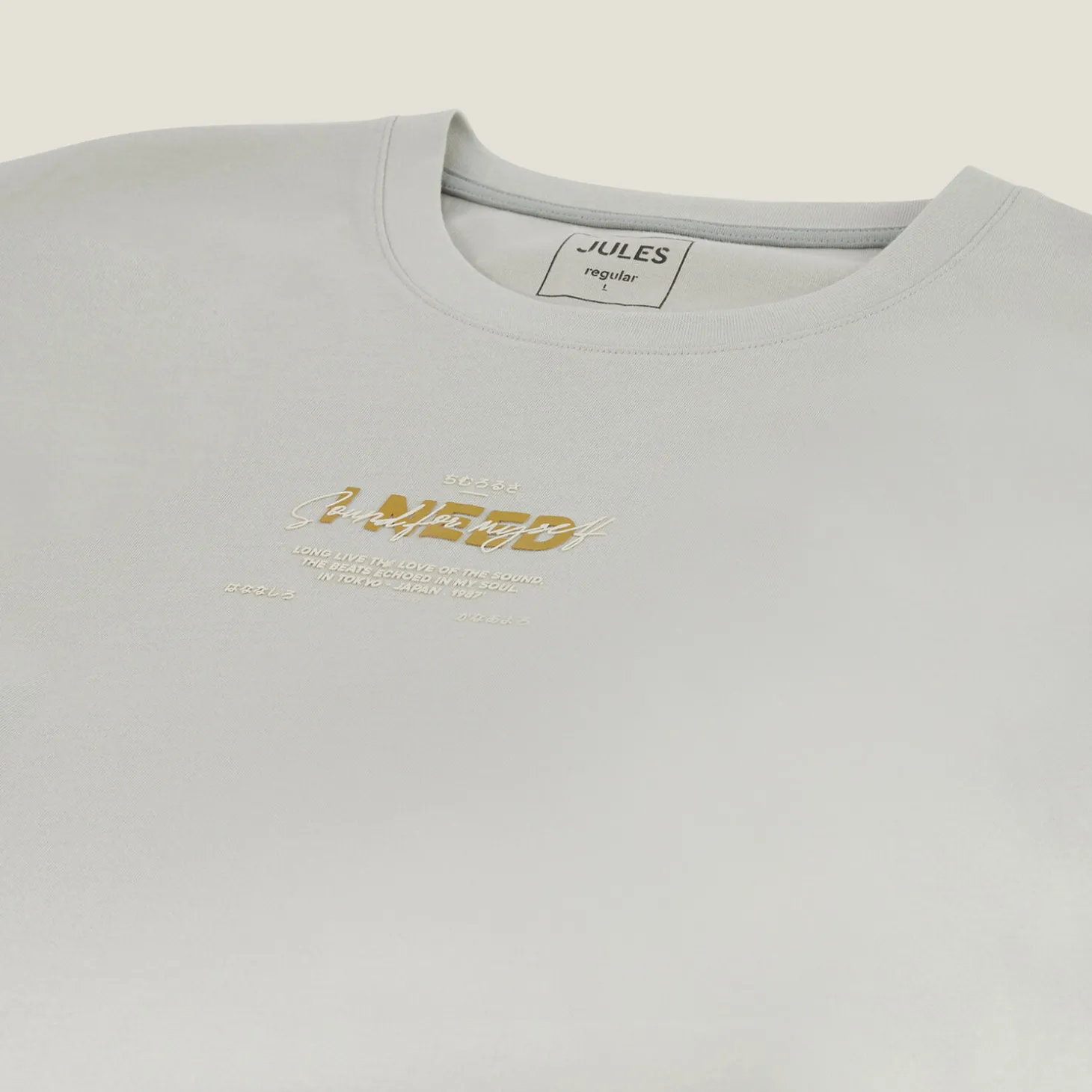 Clearance Katoenen T-shirt met ronde hals en print T-shirt