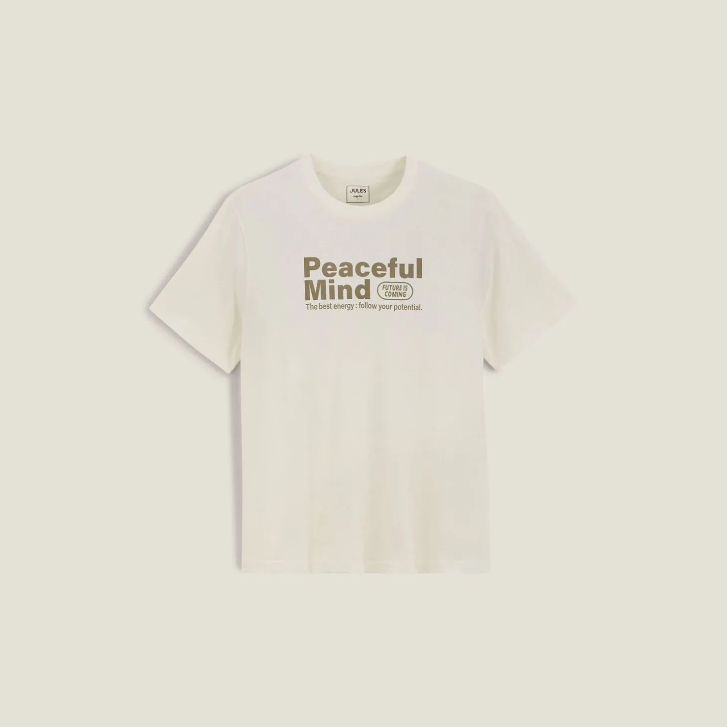 Cheap Katoenen T-shirt met ronde hals en print T-shirt