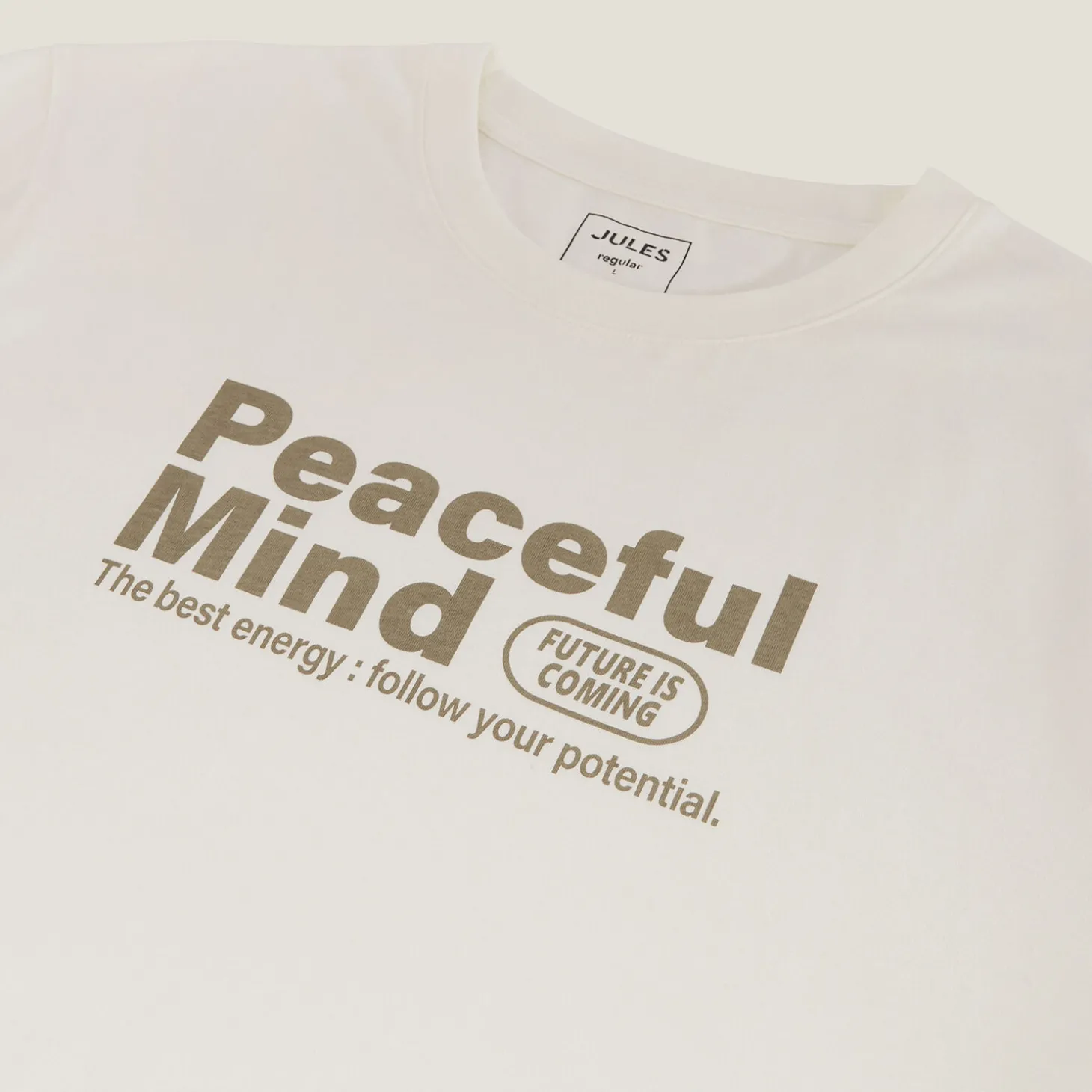 Cheap Katoenen T-shirt met ronde hals en print T-shirt