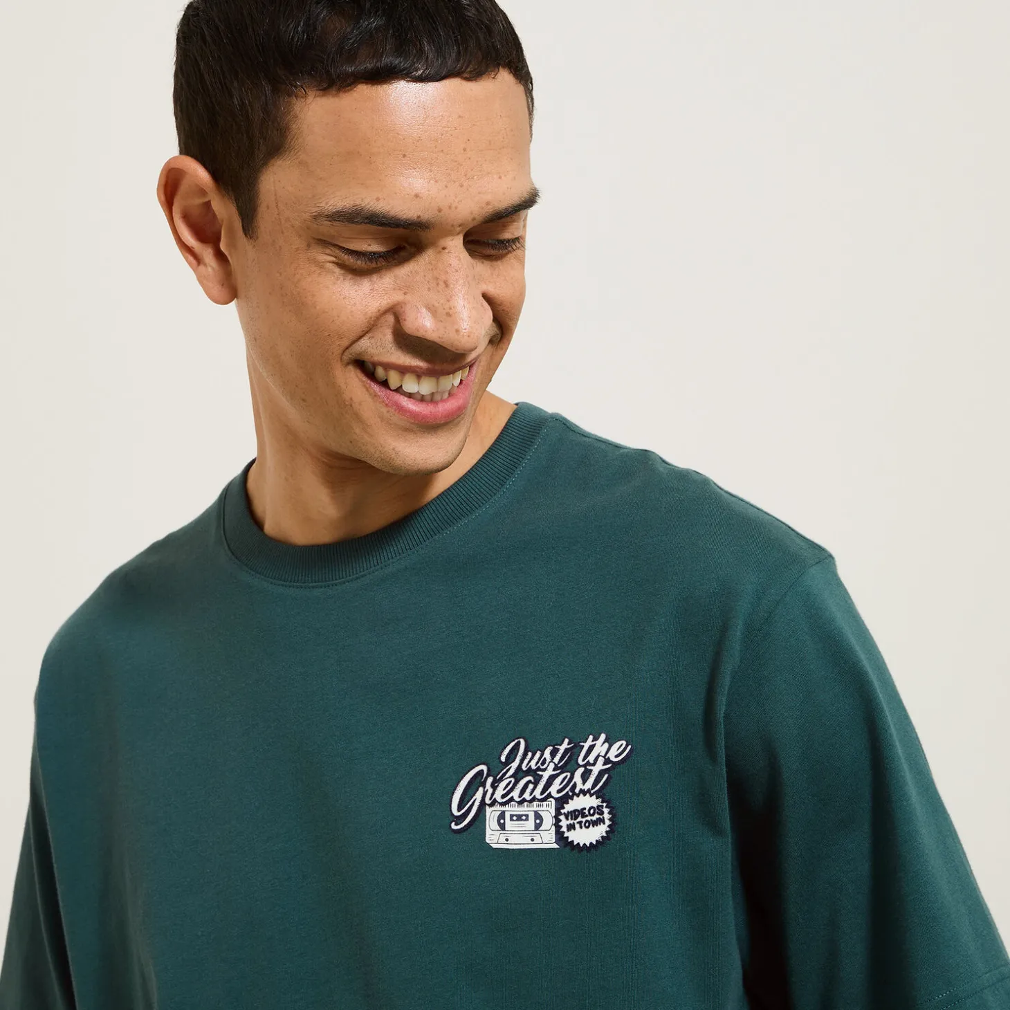 Hot Katoenen T-shirt met ronde hals en print T-shirt