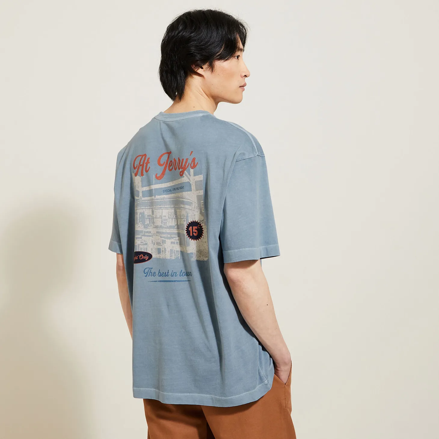 Outlet Katoenen T-shirt met ronde hals en print T-shirt