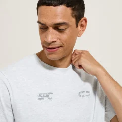 Cheap Katoenen T-shirt met ronde hals en print T-shirt