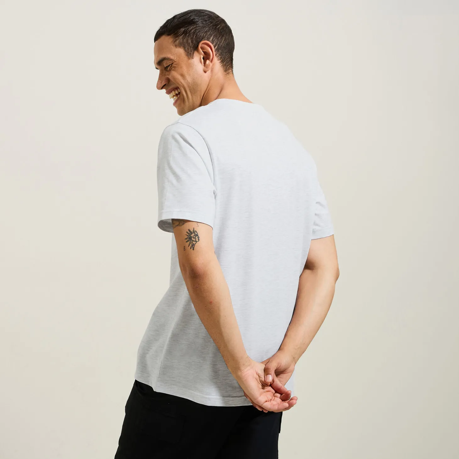 Cheap Katoenen T-shirt met ronde hals en print T-shirt