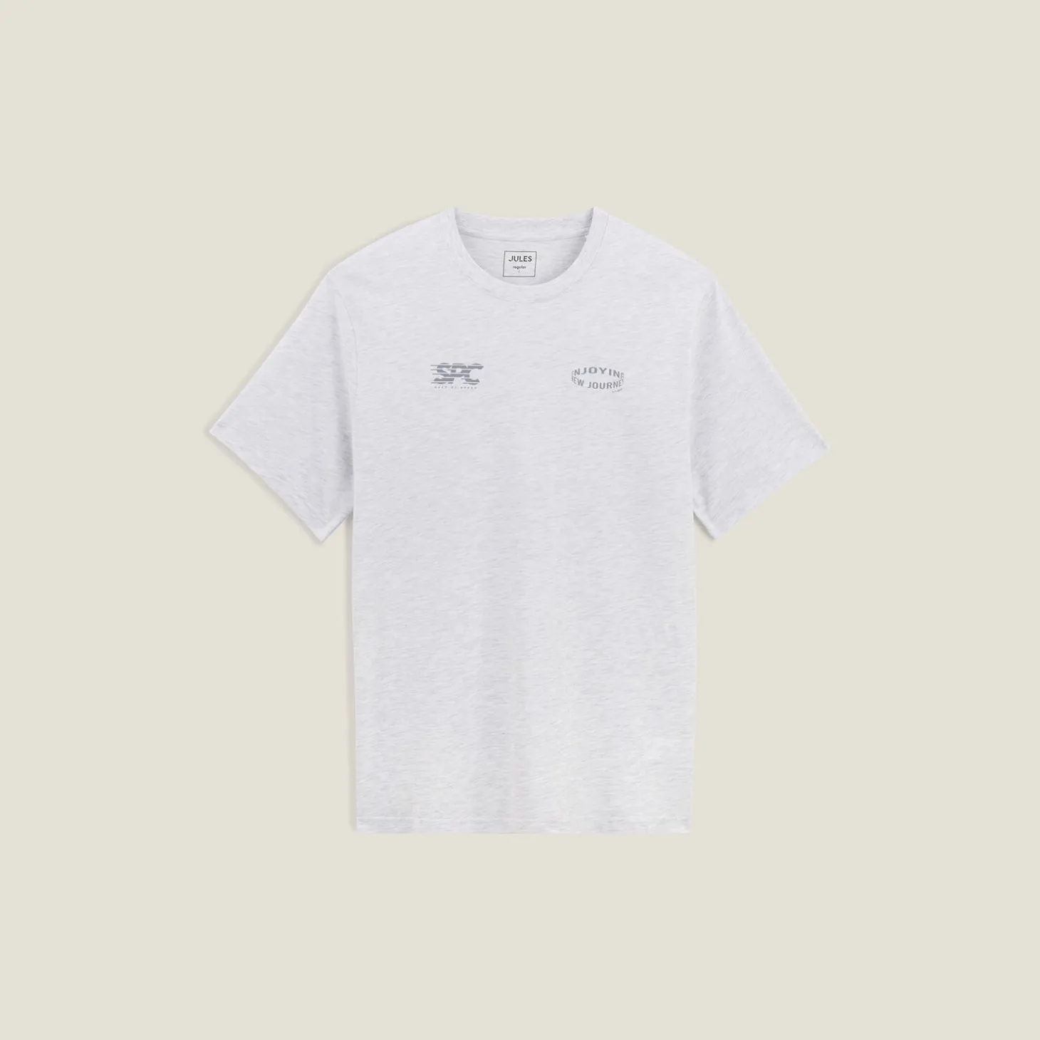 Cheap Katoenen T-shirt met ronde hals en print T-shirt