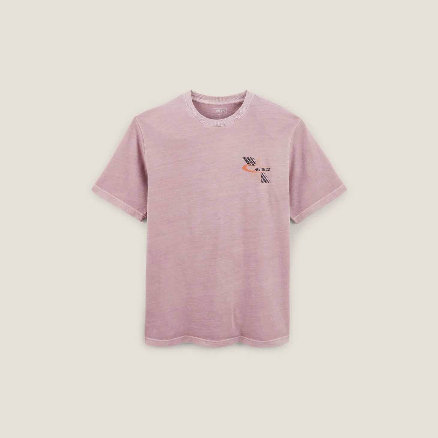 Clearance Katoenen T-shirt met ronde hals en print op de bor T-shirt