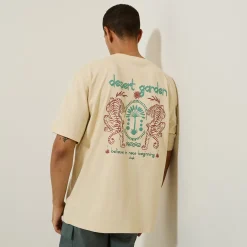 Fashion Katoenen T-shirt met ronde hals en tijger-print T-shirt