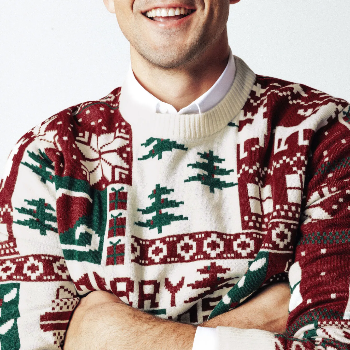 Sale Kersttrui met ronde hals Trui