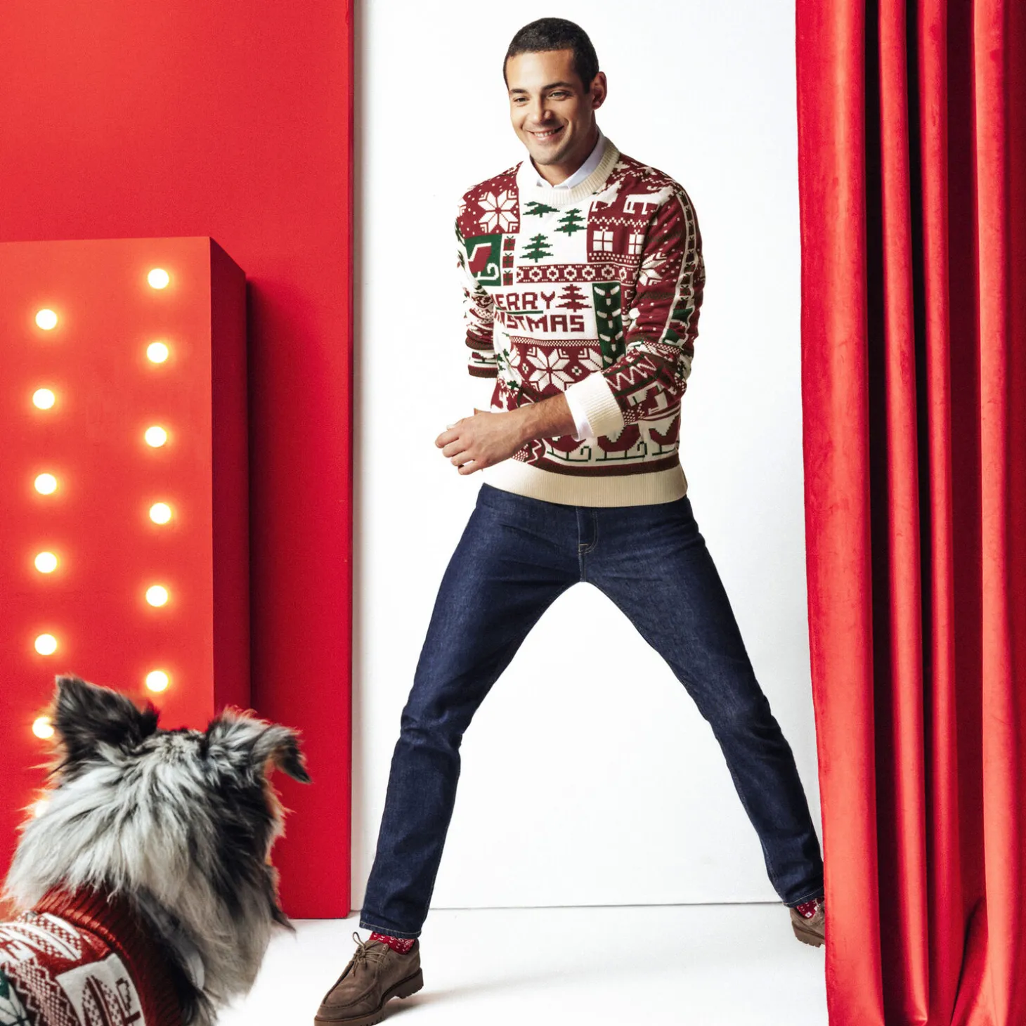 Sale Kersttrui met ronde hals Trui