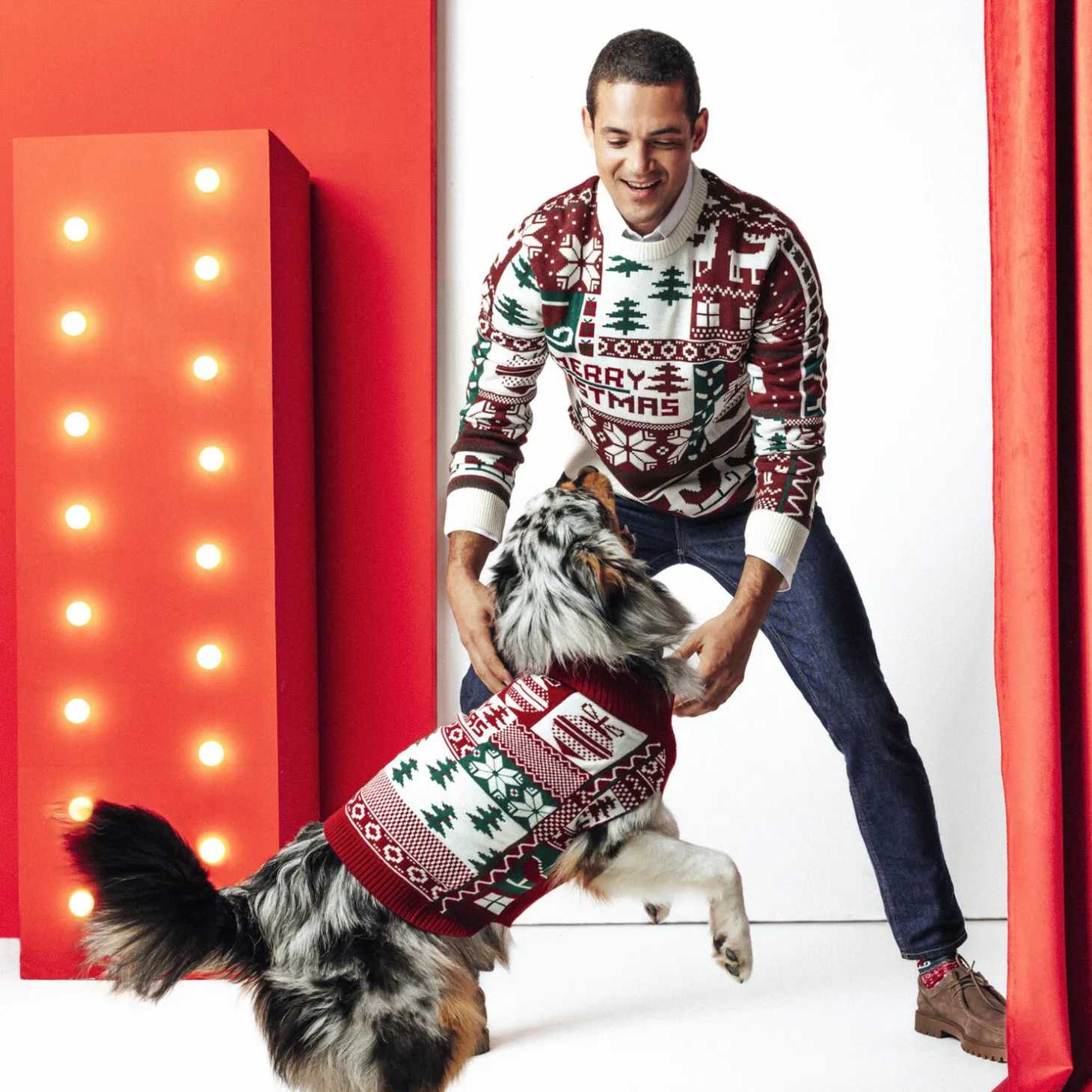 Sale Kersttrui met ronde hals Trui