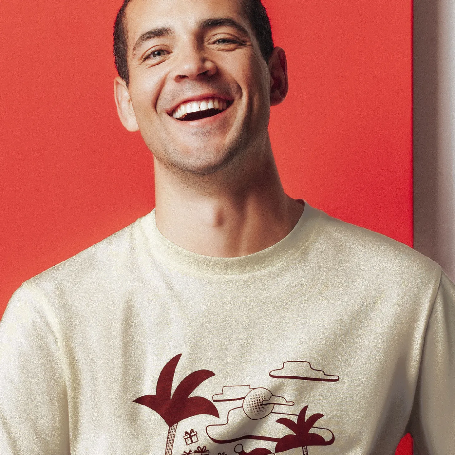 Outlet Kerst-T-shirt met ronde hals T-shirt