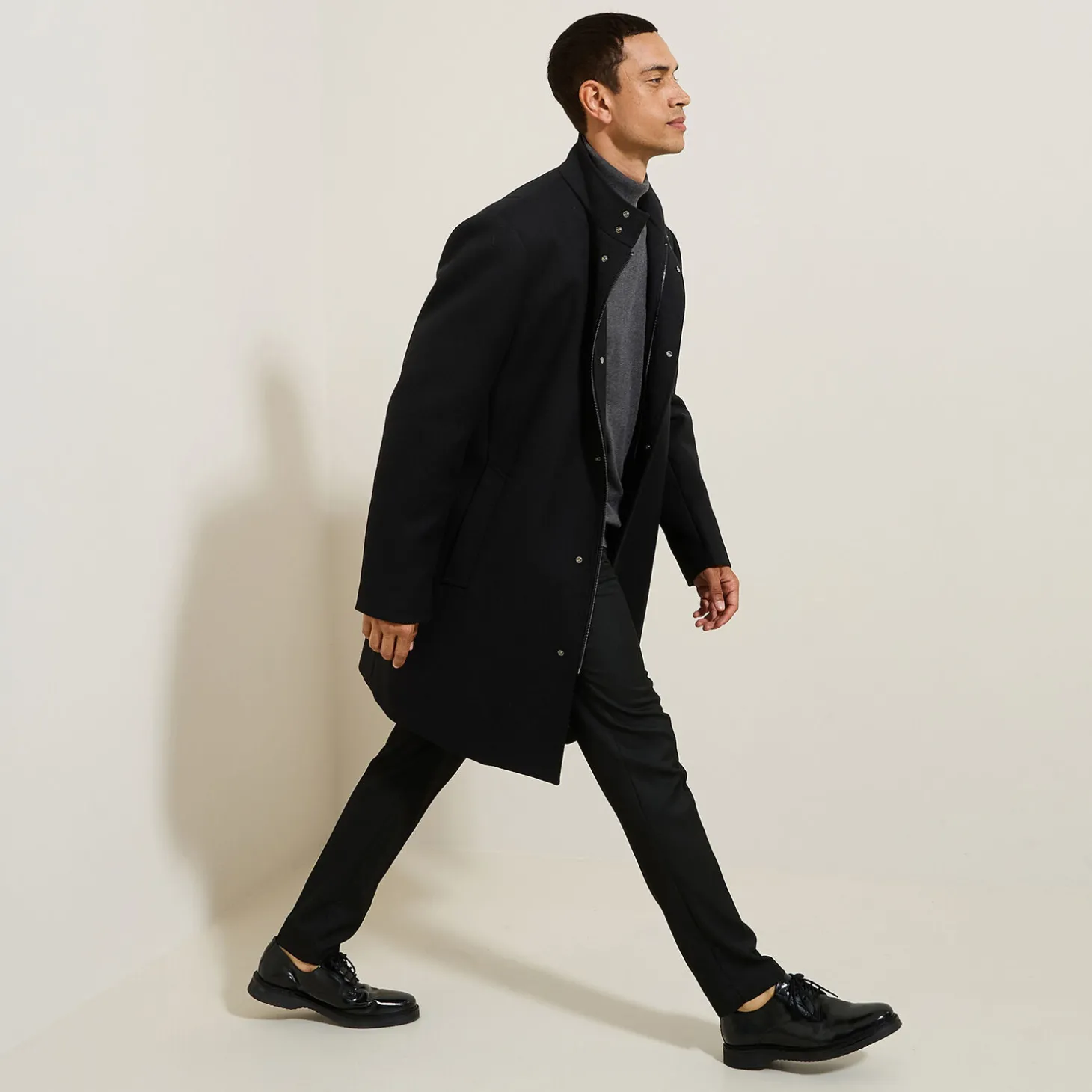 Cheap Lange wintermantel met opstaande kraag Mantel & Jack