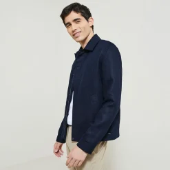 New Linnen jack met hemdskraag Mantel & Jack