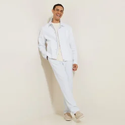 Store Linnen jack met hemdskraag Mantel & Jack