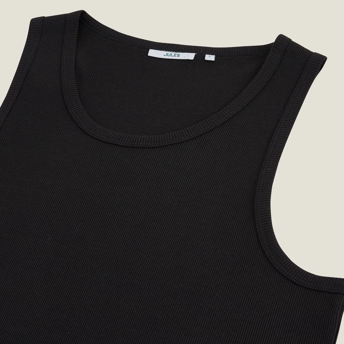 Sale Mouwloos hemdje in 2x2 ribboord T-shirt