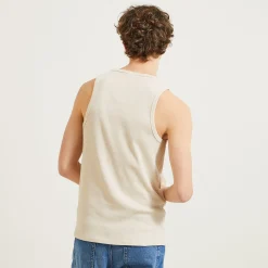 Best Mouwloos hemdje in 2x2 ribboord T-shirt