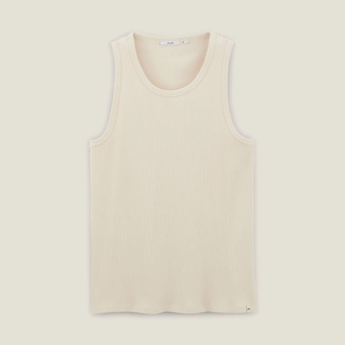 Best Mouwloos hemdje in 2x2 ribboord T-shirt