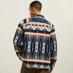 Online Overhemd met geometrische motieven Overshirt|Overhemd