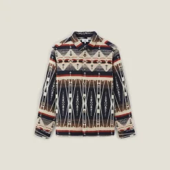 Online Overhemd met geometrische motieven Overshirt|Overhemd