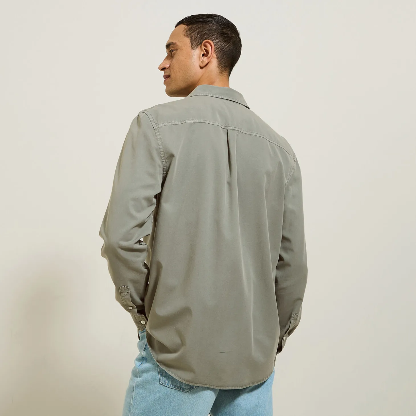 Cheap Overhemd van tencelkatoen Overhemd