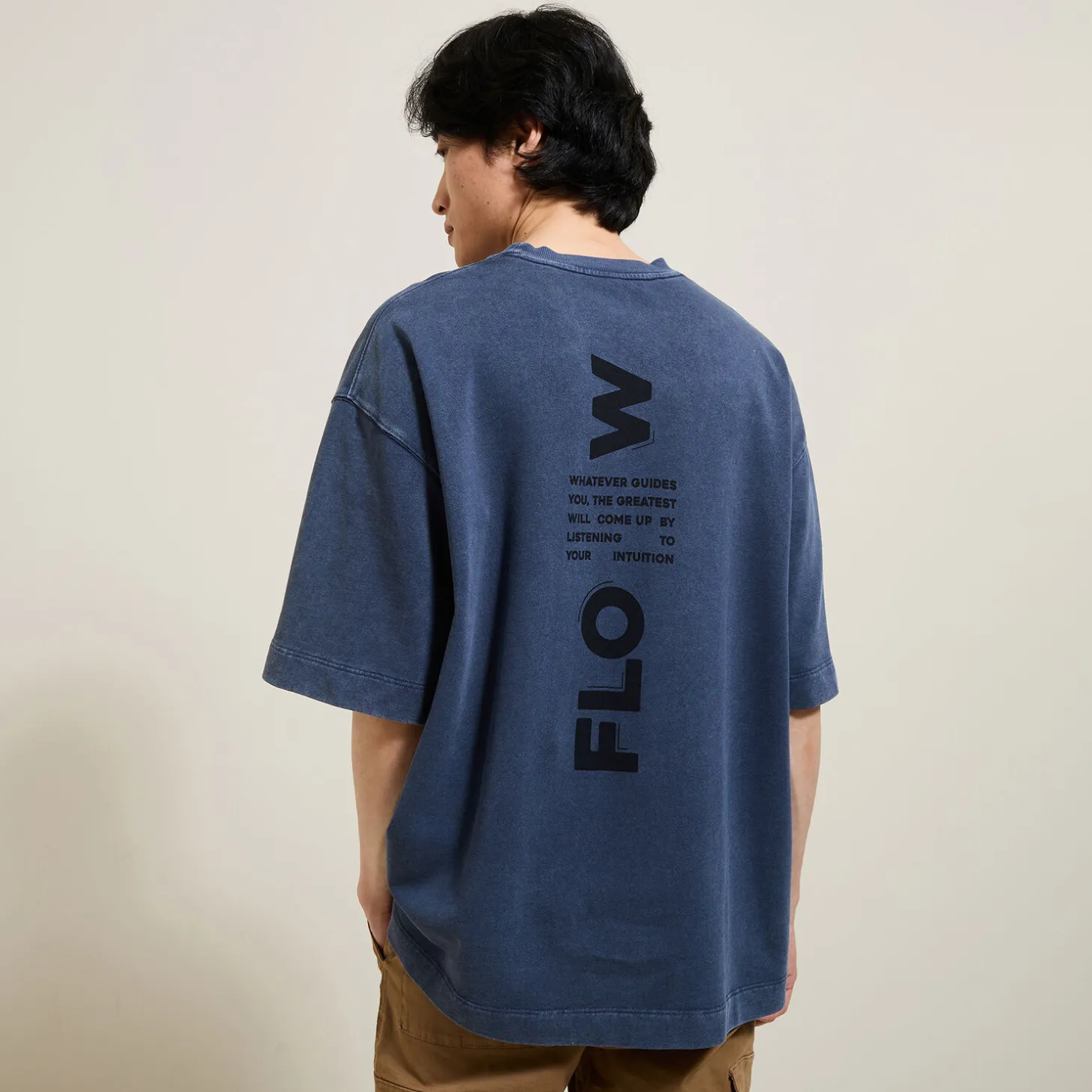 Cheap Oversized t-shirt met rugprint T-shirt