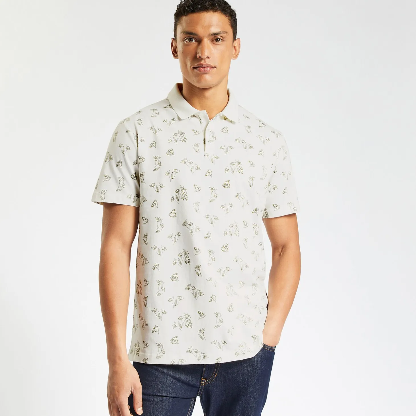 Hot Polo in jerseytricot met korte mouwen en print Polo