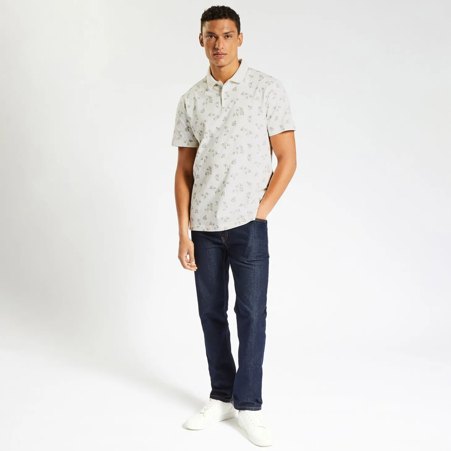 Hot Polo in jerseytricot met korte mouwen en print Polo