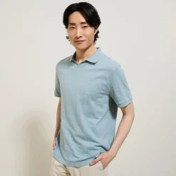 New Polo in textuurstof met korte mouwen en resortkraa Polo