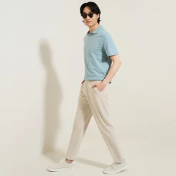 New Polo in textuurstof met korte mouwen en resortkraa Polo