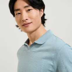 New Polo in textuurstof met korte mouwen en resortkraa Polo