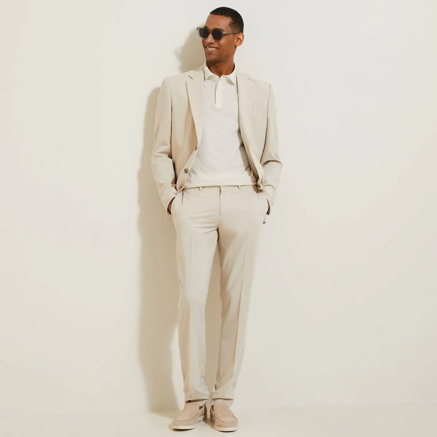 Discount Polo in tricot met korte mouwen, print en Italiaan Polo