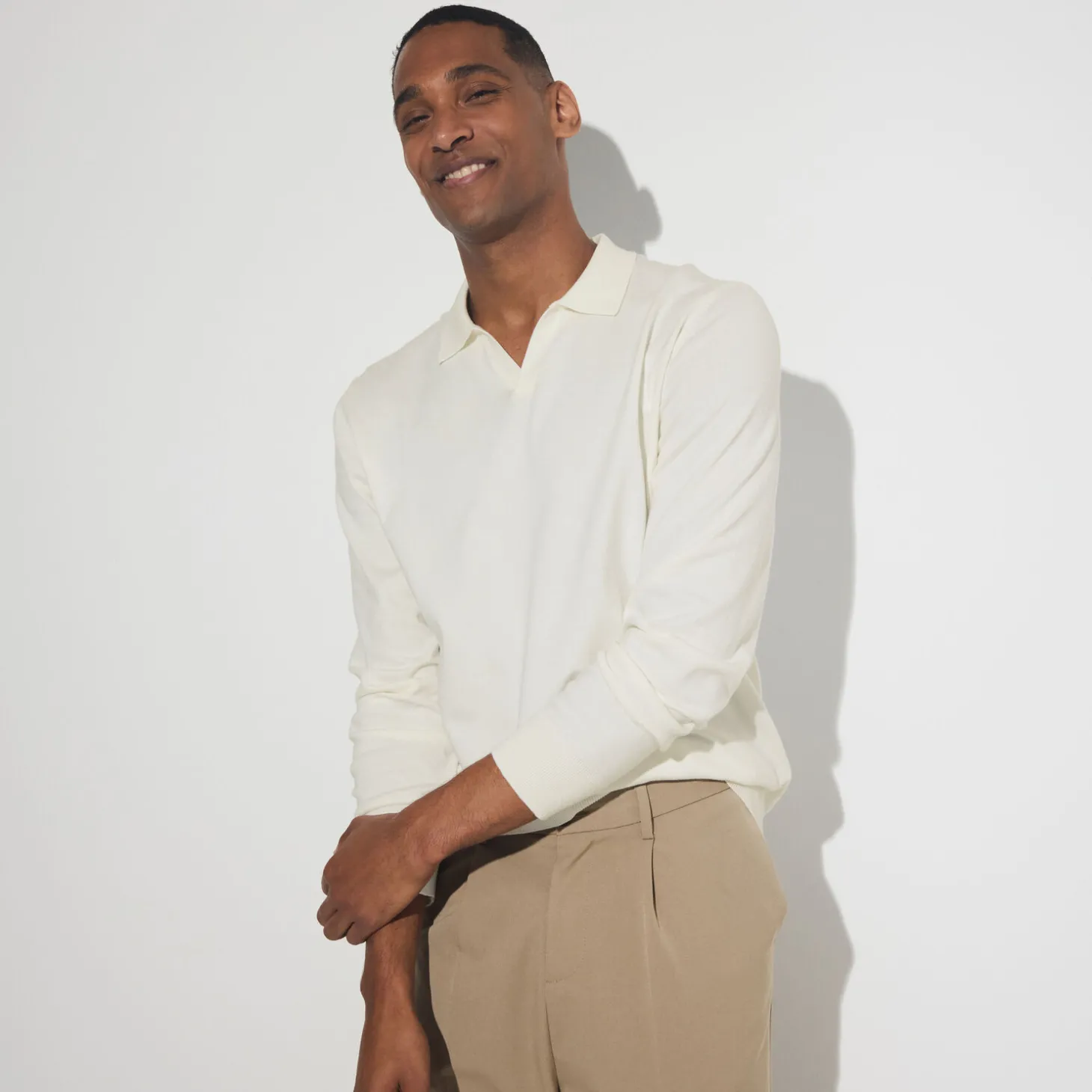 Store Polo in tricot met resortkraag Trui