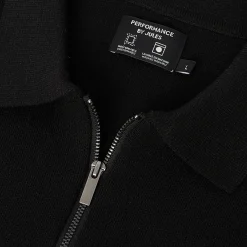 Cheap Polo in tricot met ritskraag assortiment performan Trui