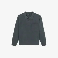 Fashion Polo in tricot met ritskraag assortiment performan Trui