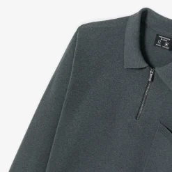 Fashion Polo in tricot met ritskraag assortiment performan Trui