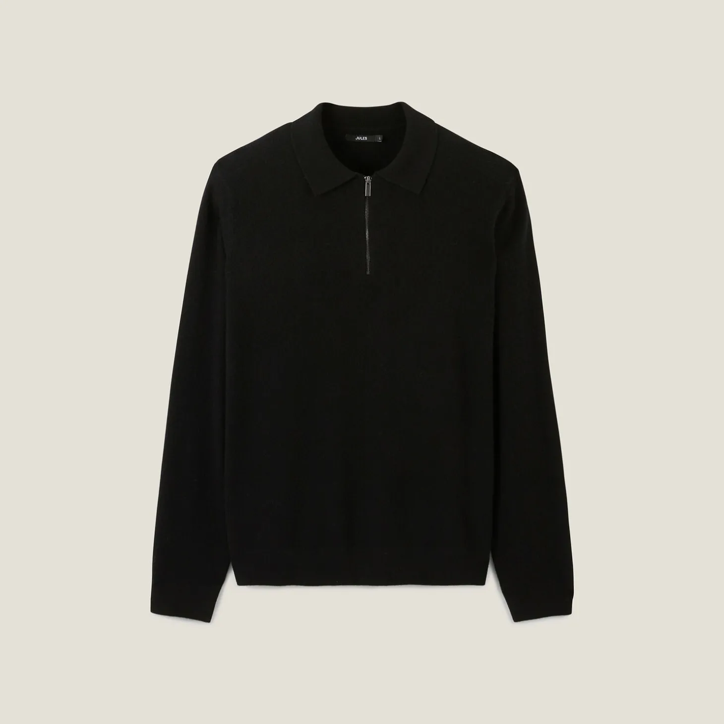 Outlet Polo in tricot met ritskraag Trui