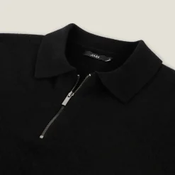 Outlet Polo in tricot met ritskraag Trui