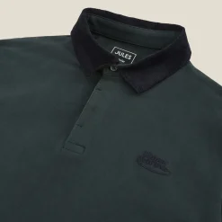 New Polo lange mouwen in piquékatoen, fluwelen kraag Polo