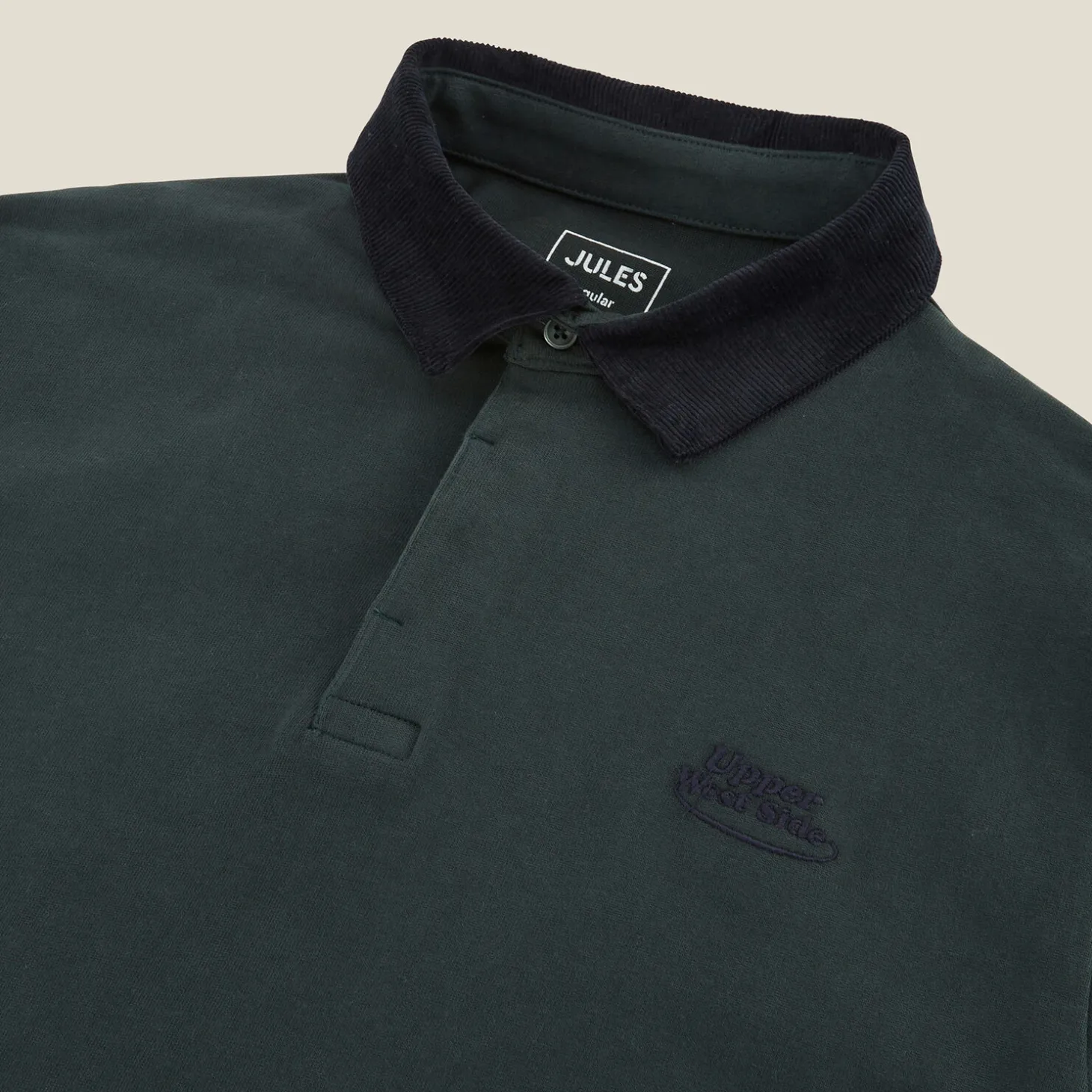 New Polo lange mouwen in piquékatoen, fluwelen kraag Polo